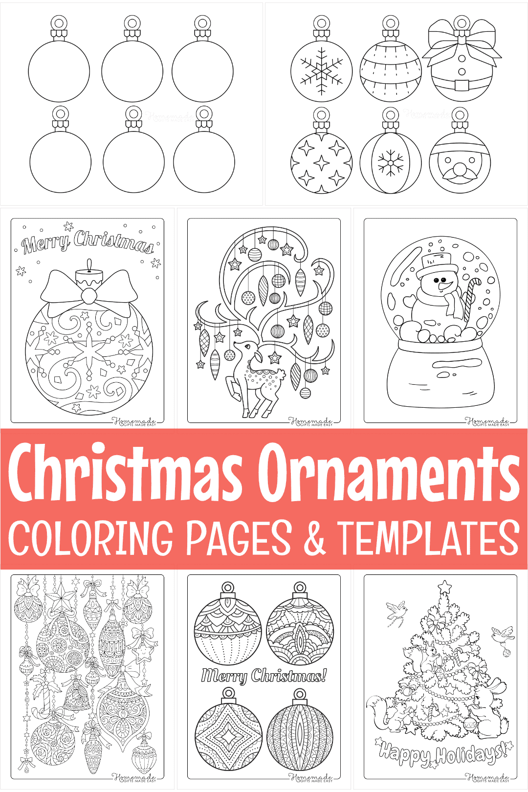 Printable Christmas Ornaments, Coloring Pages, &amp;amp; Blank Templates with regard to Christmas Decorations Free Printable