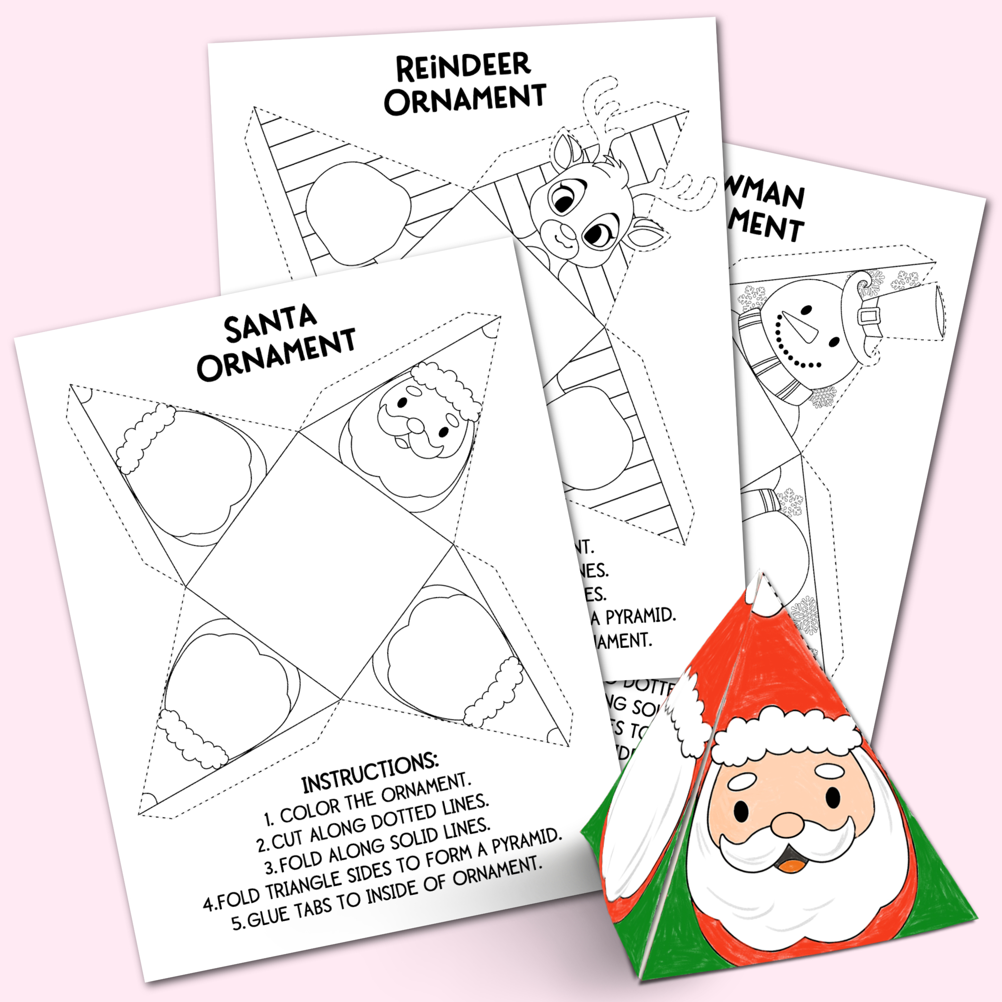 Printable Christmas Ornaments - Kara Creates throughout Printable Template Christmas Crafts