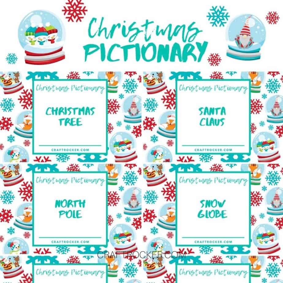 Printable Christmas Pictionary Game - Craft Rocker in Christmas Pictionary Printable Free