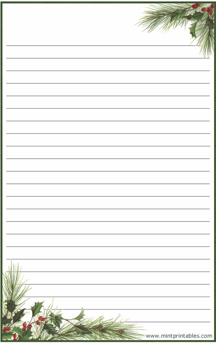 Printable Christmas Stationery To Use For The Holidays intended for Free Printable Lined Christmas Stationery