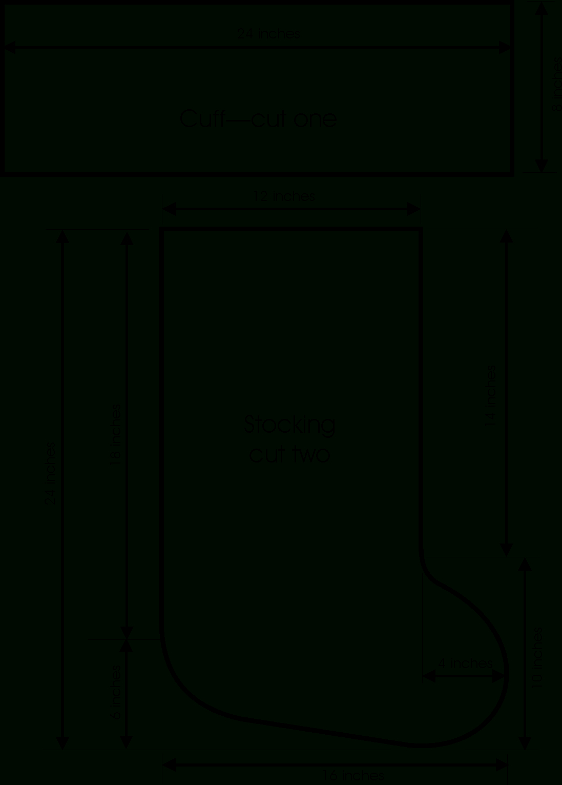 Printable Christmas Stocking Pattern - Printable Party Favors for Sewing Template Print Free Printable Christmas Stocking Pattern