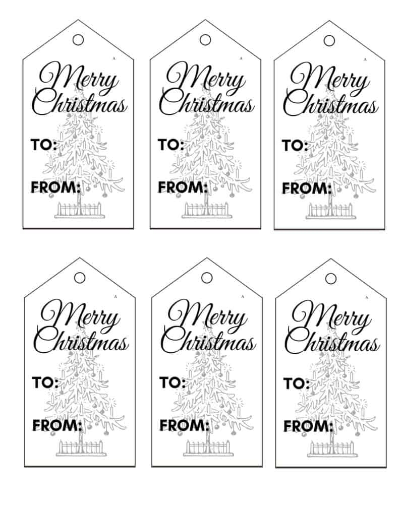 Printable Christmas Tags - Pdfs - Add A Little Adventure in Printable Christmas Tags Black And White