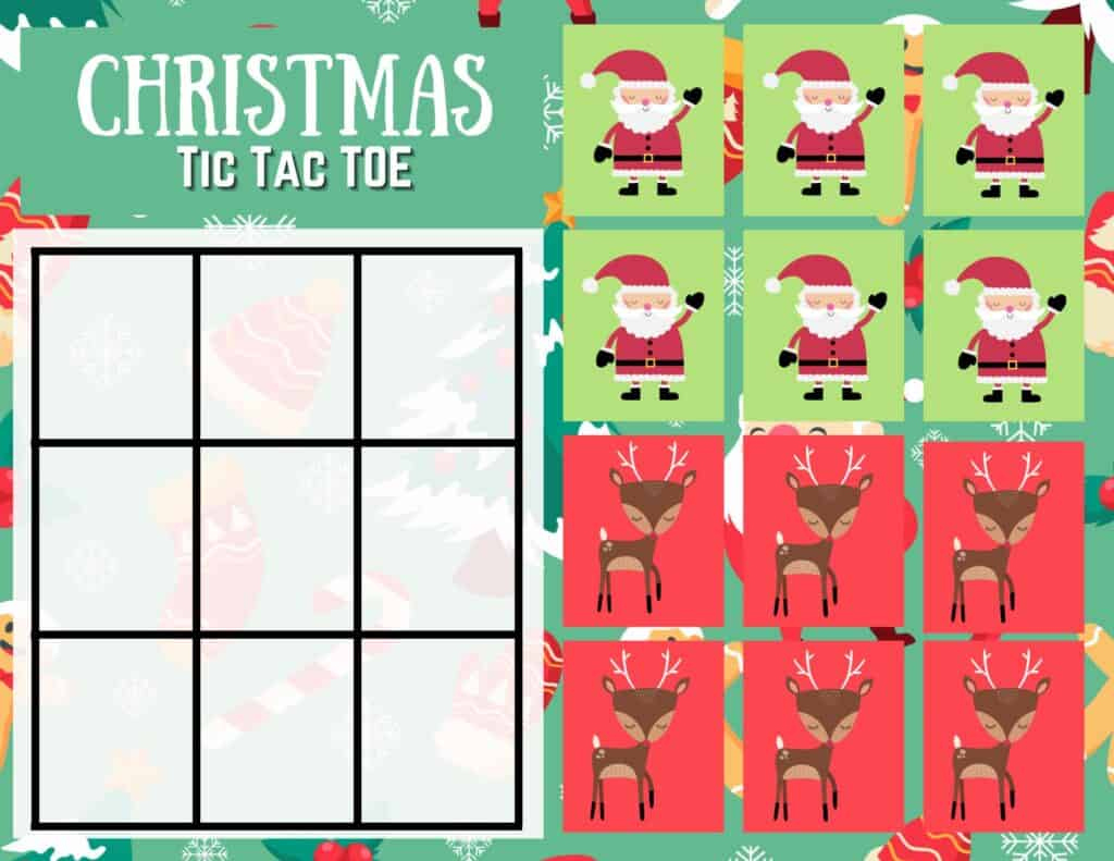 Printable Christmas Tic Tac Toe - My Printable Home regarding Printable Christmas Tic Tac Toe