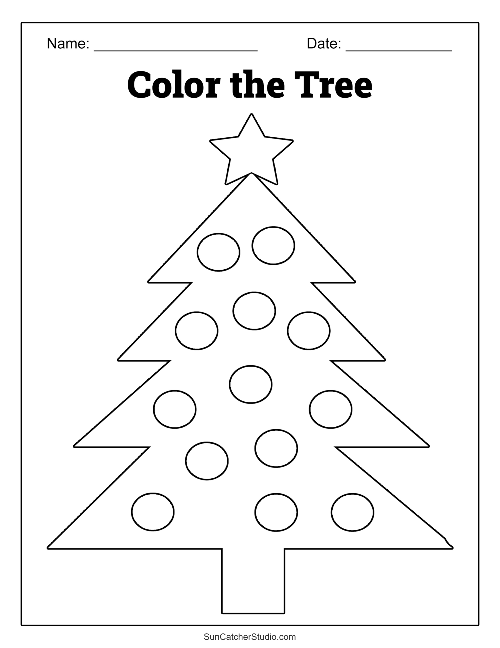 Printable Christmas Tree Coloring Pages And Sheets – Free inside Printable Christmas Trees To Color