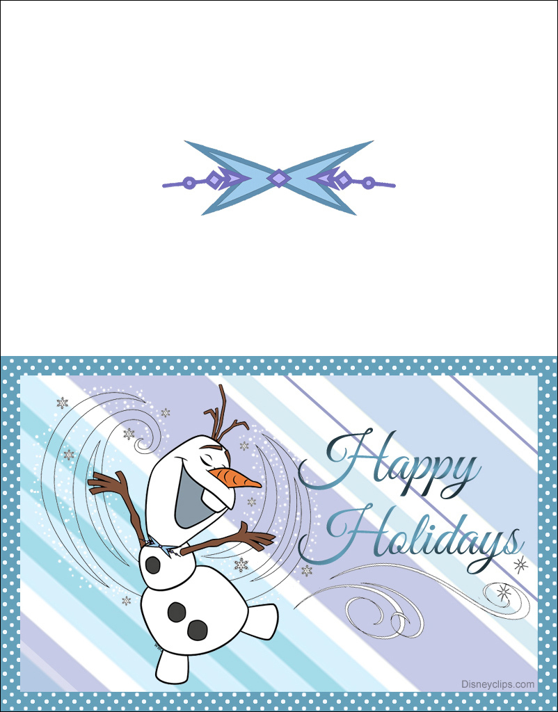 Printable Frozen Christmas Cards | Disneyclips throughout Printable Disney Christmas Card