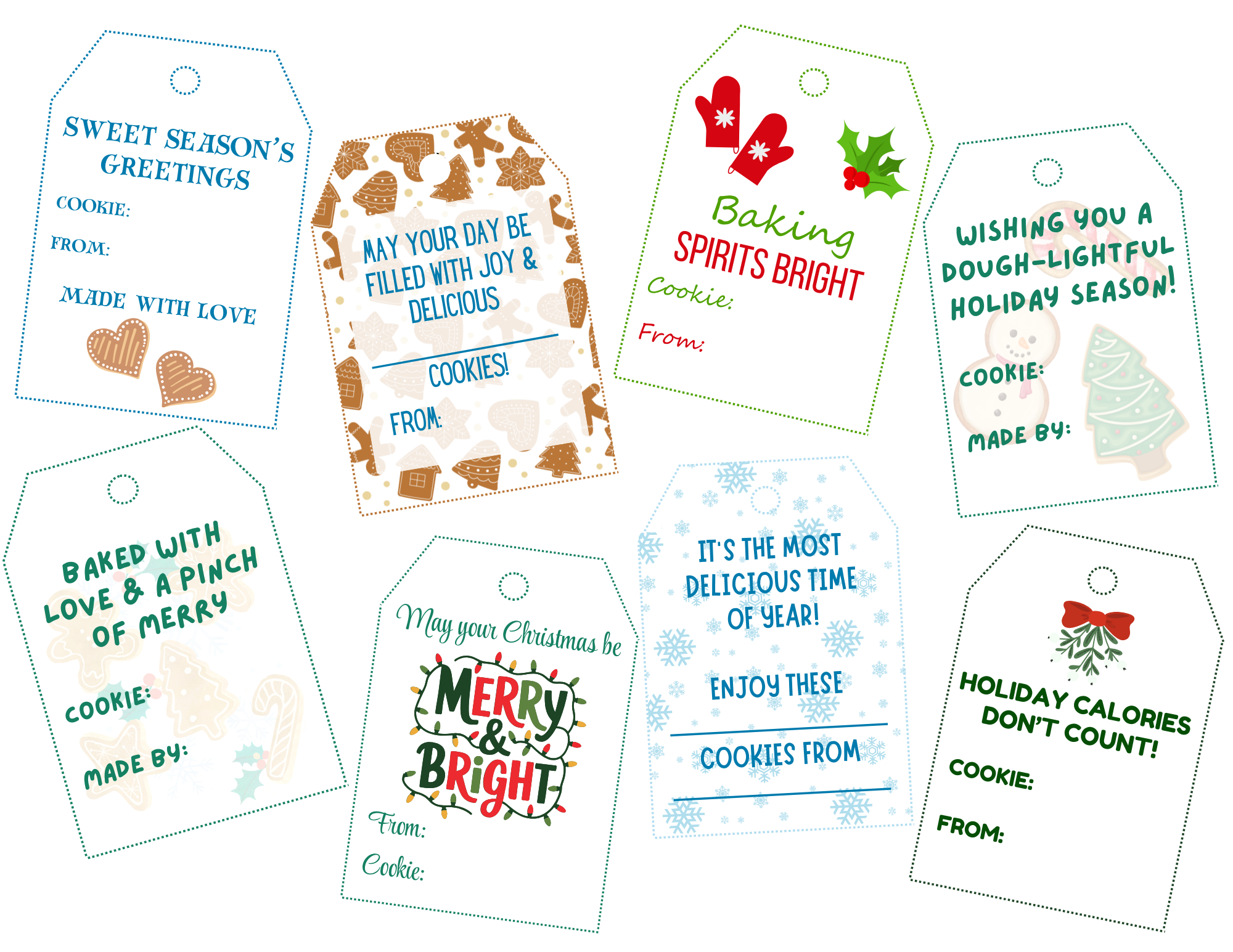Printable Gift Tags For Holiday Cookies | Signup for Free Printable Christmas Cookie Tags