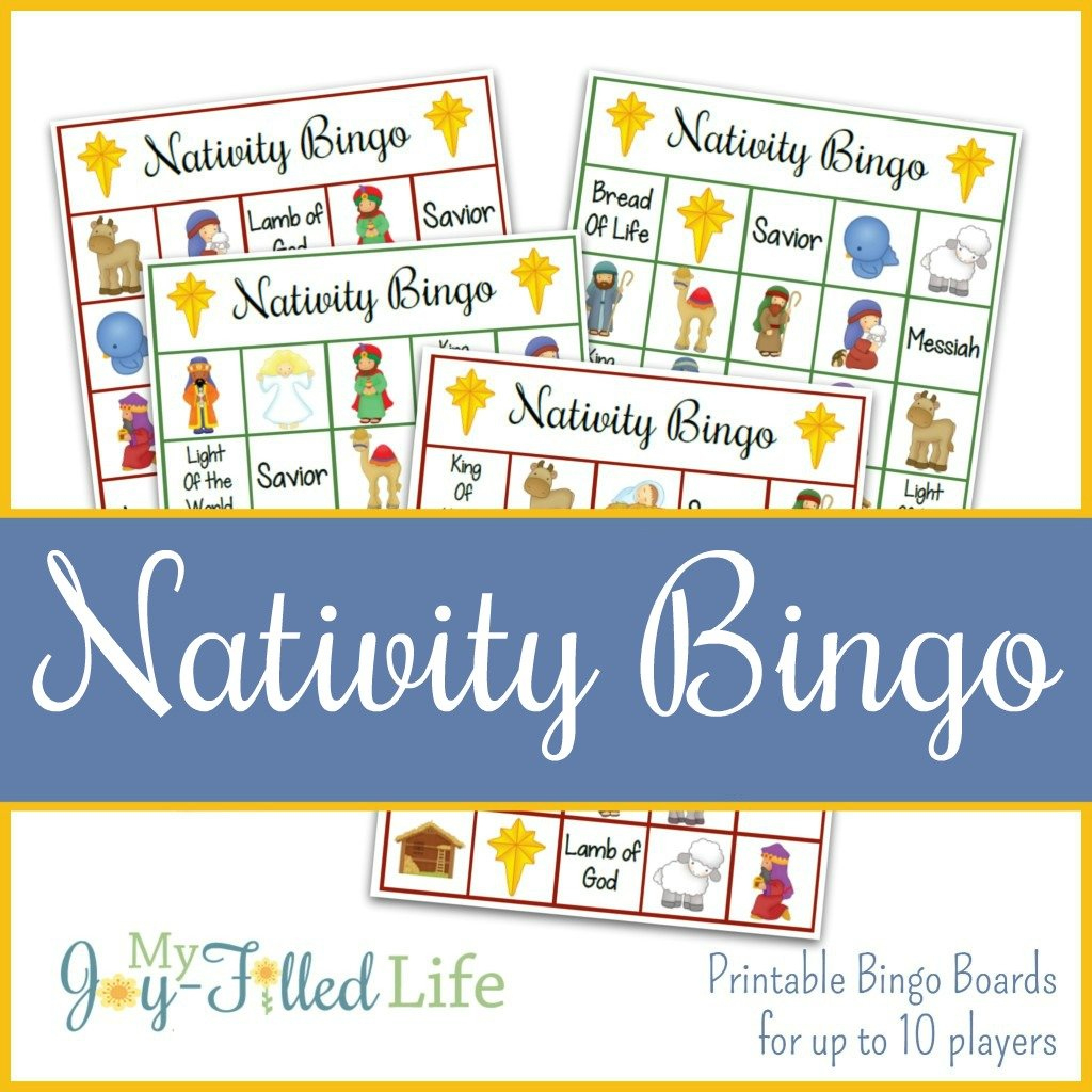 Printable Nativity Bingo Game regarding Christian Christmas Bingo Printable