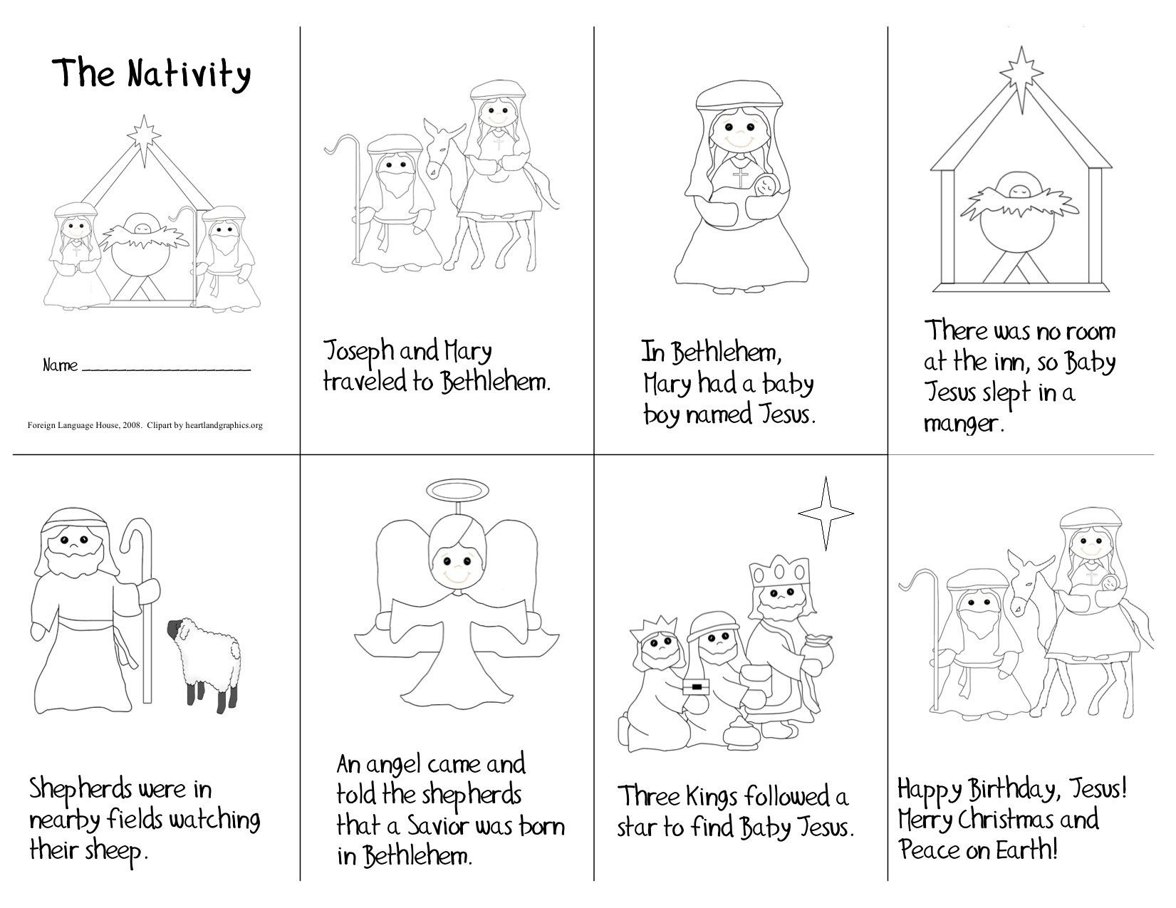 Printable Nativity Story In Pictures Christmas Nativity Story with regard to Free Printable Christmas Story Sequencing Pictures