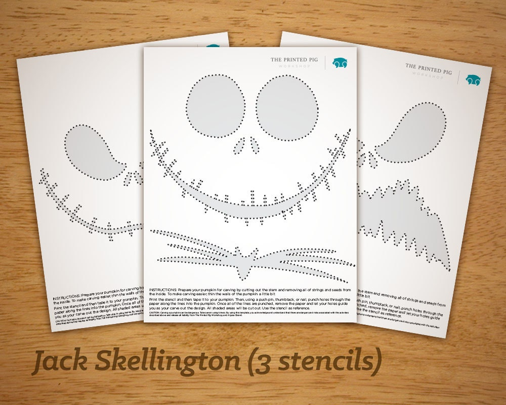Printable Pumpkin Carving Pattern: Jack Skellington Nightmare regarding Nightmare Before Christmas Stencil Printable