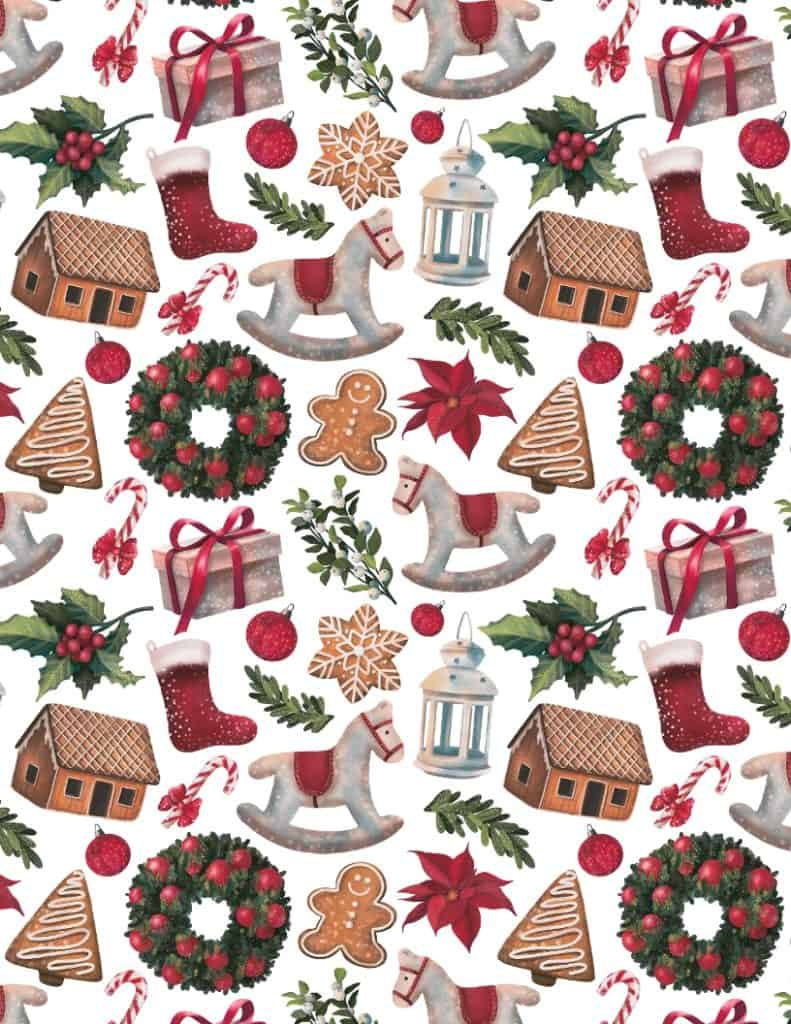 Printable Wrapping Paper (60 Free Pdfs For All Occasions) inside Free Printable Printable High Resolution Christmas Wrapping Paper