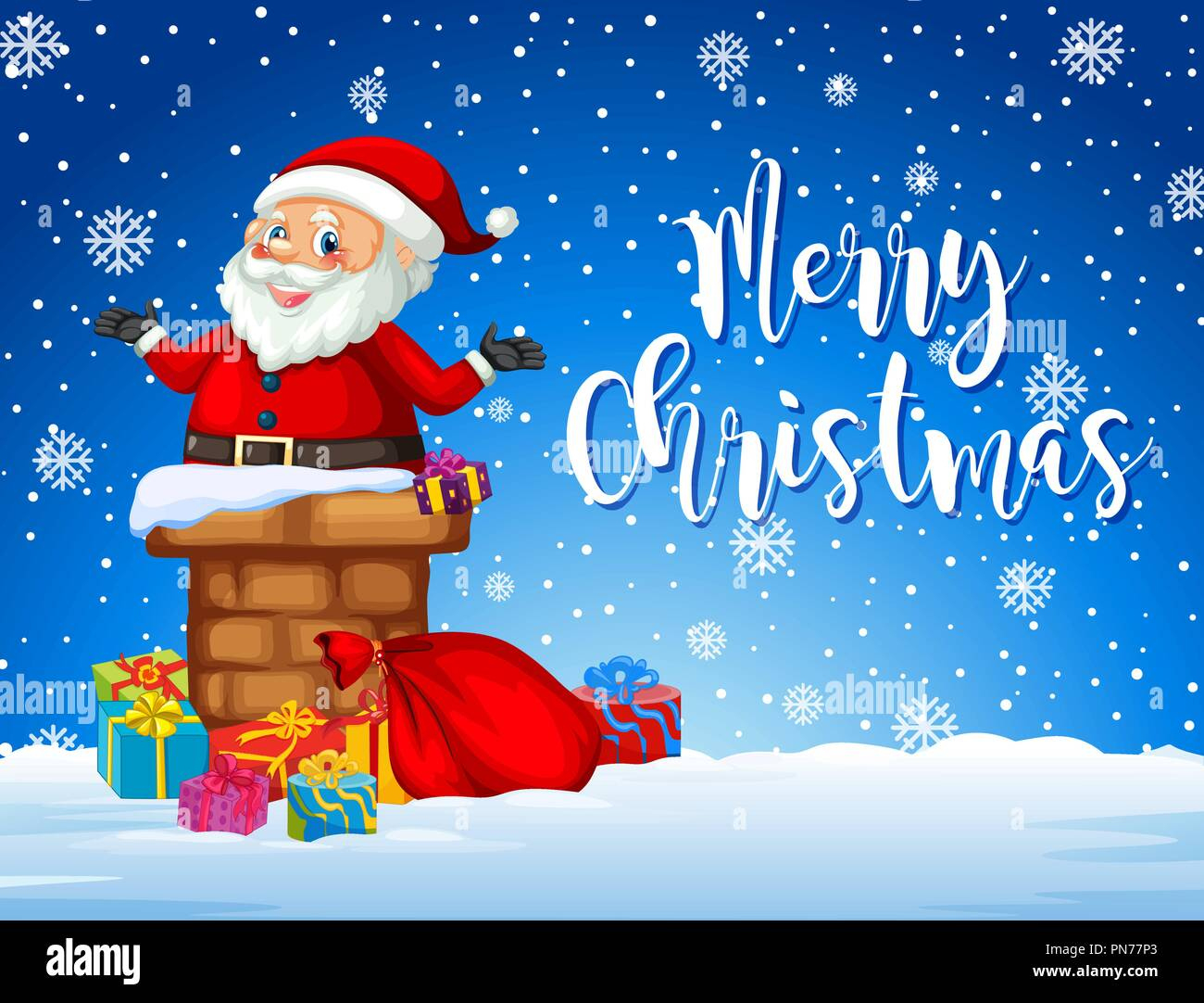 Santa On Christmas Card Template Illustration Stock Vector Image inside Christmas Santa Claus Printable