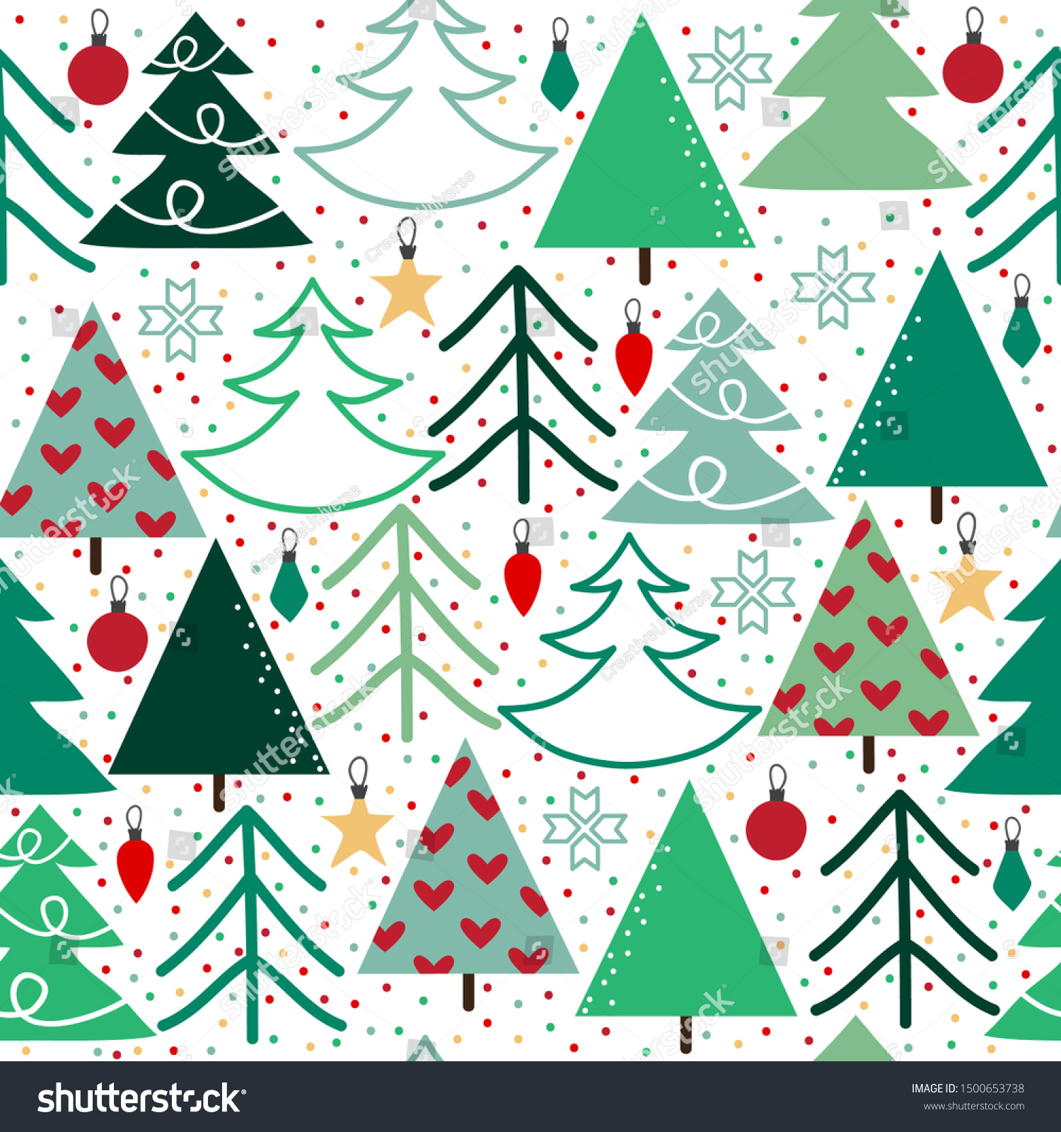 Scandinavian Christmas Tree Background Gift Wrapping Stock Vector inside Christmas Gift Wrapper Design Printable