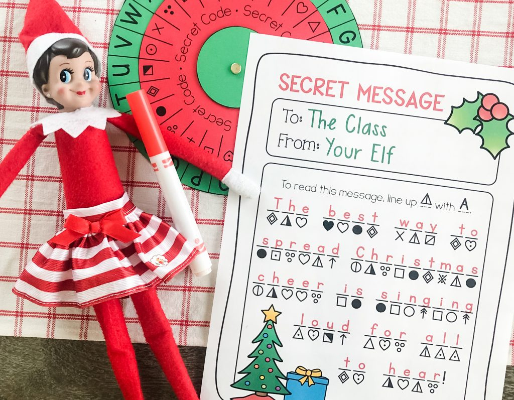 Secret Christmas Message - Free Printable - The Teacher Wife in Christmas Secret Message Printable