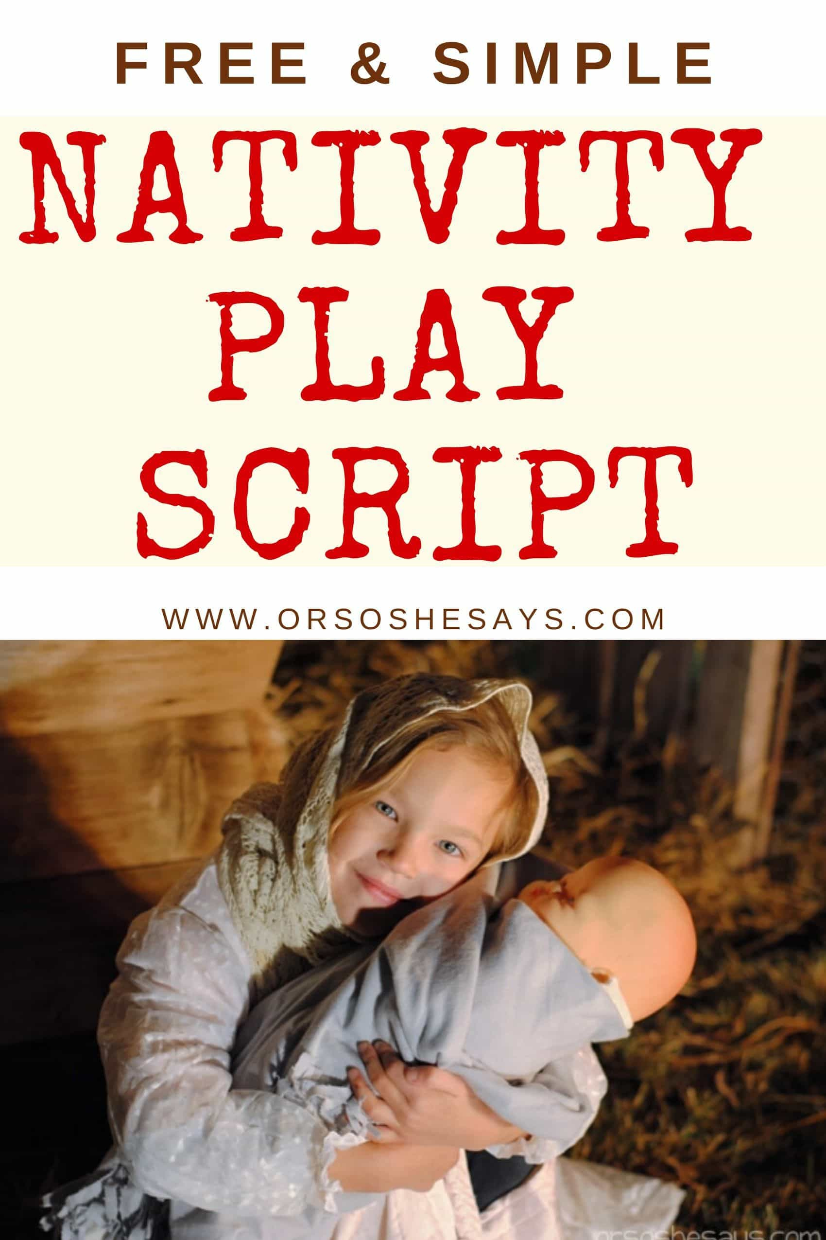 Simple Nativity Play Script For Children ~ Totally Free! inside Free Printable Play Christmas Nativity Play Script
