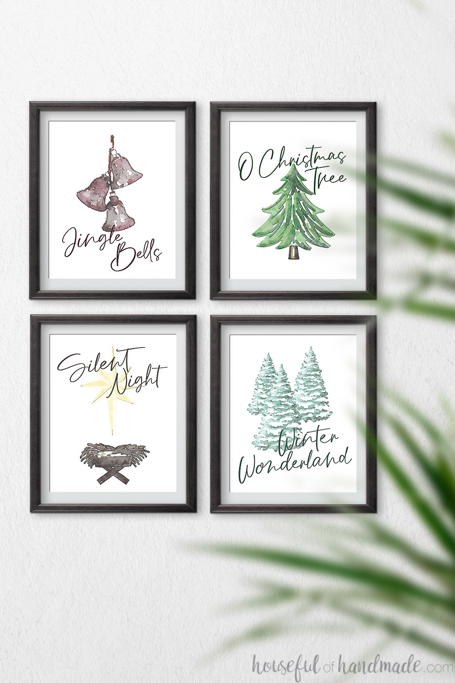 Simple Watercolor Christmas Printables {7 Days Of Paper Christmas within Modern Free Christmas Printable