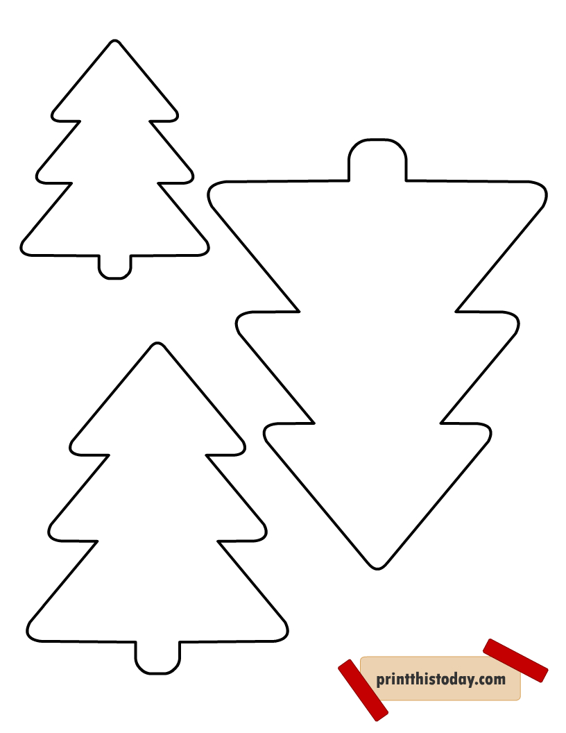Small Christmas Tree Template Free Printable inside Small Christmas Tree Printable
