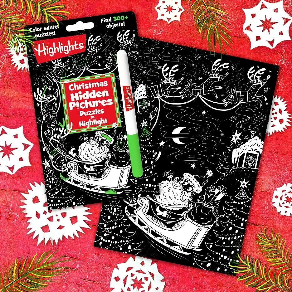 Something New! Highlights Hidden Picture Cover &amp;amp; Puzzle! — Paula J with Highlights Christmas Hidden Pictures Printable