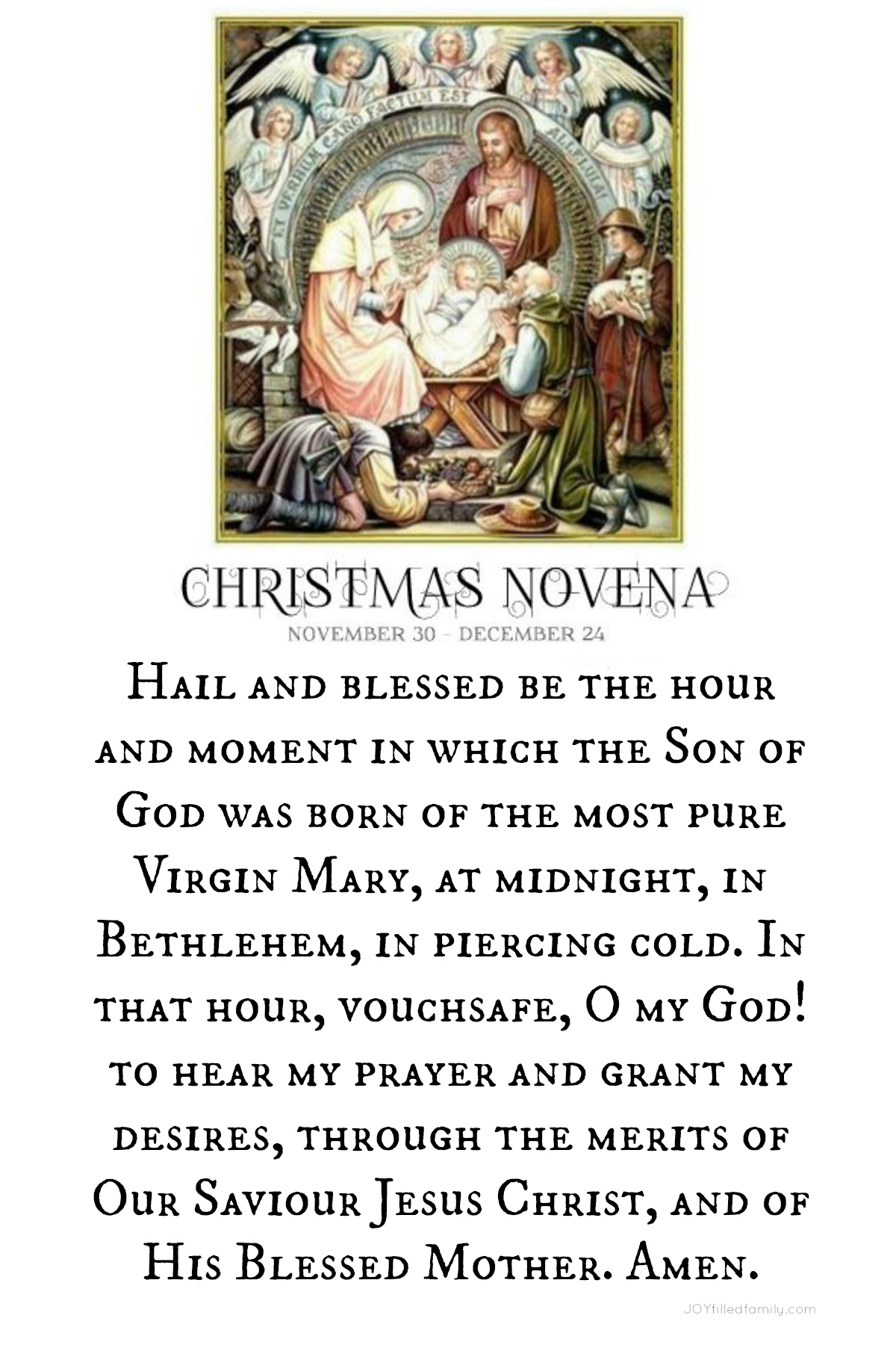 St. Andrew Christmas Novena Printables in St Andrew Christmas Novena Printable
