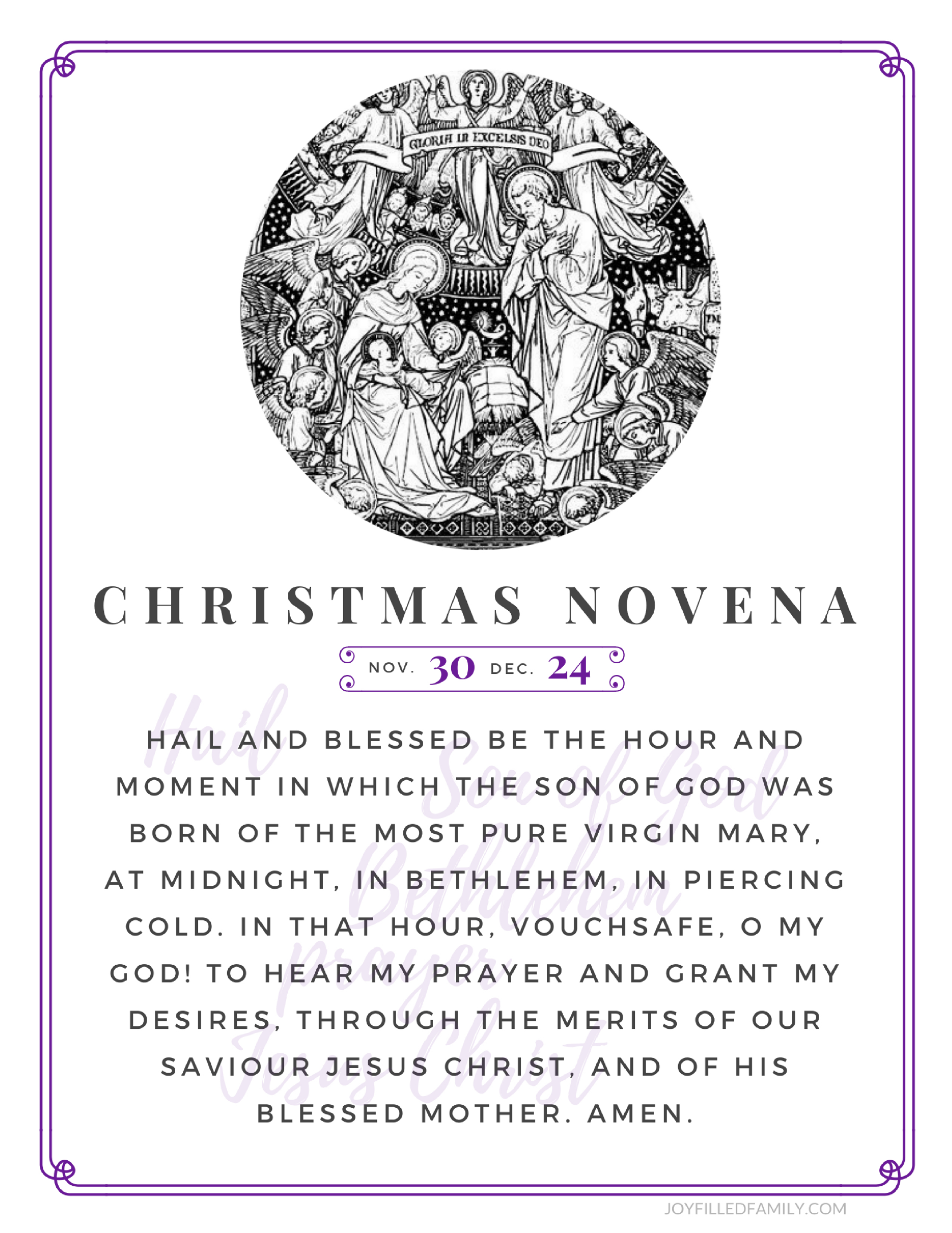 St. Andrew Christmas Novena Printables with St Andrew Christmas Novena Printable