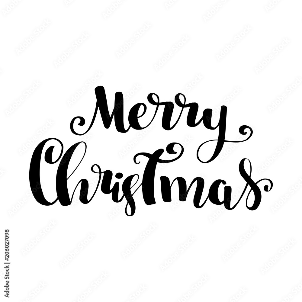Stock-Vektorgrafik „Merry Christmas Vector Text Calligraphic pertaining to Calligraphy Merry Christmas Printable