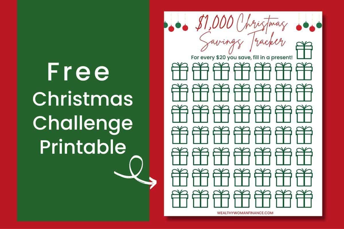 Take The Free Christmas Savings Challenge To Save $1000 Ahead for Christmas Savings Challenge Free Printable