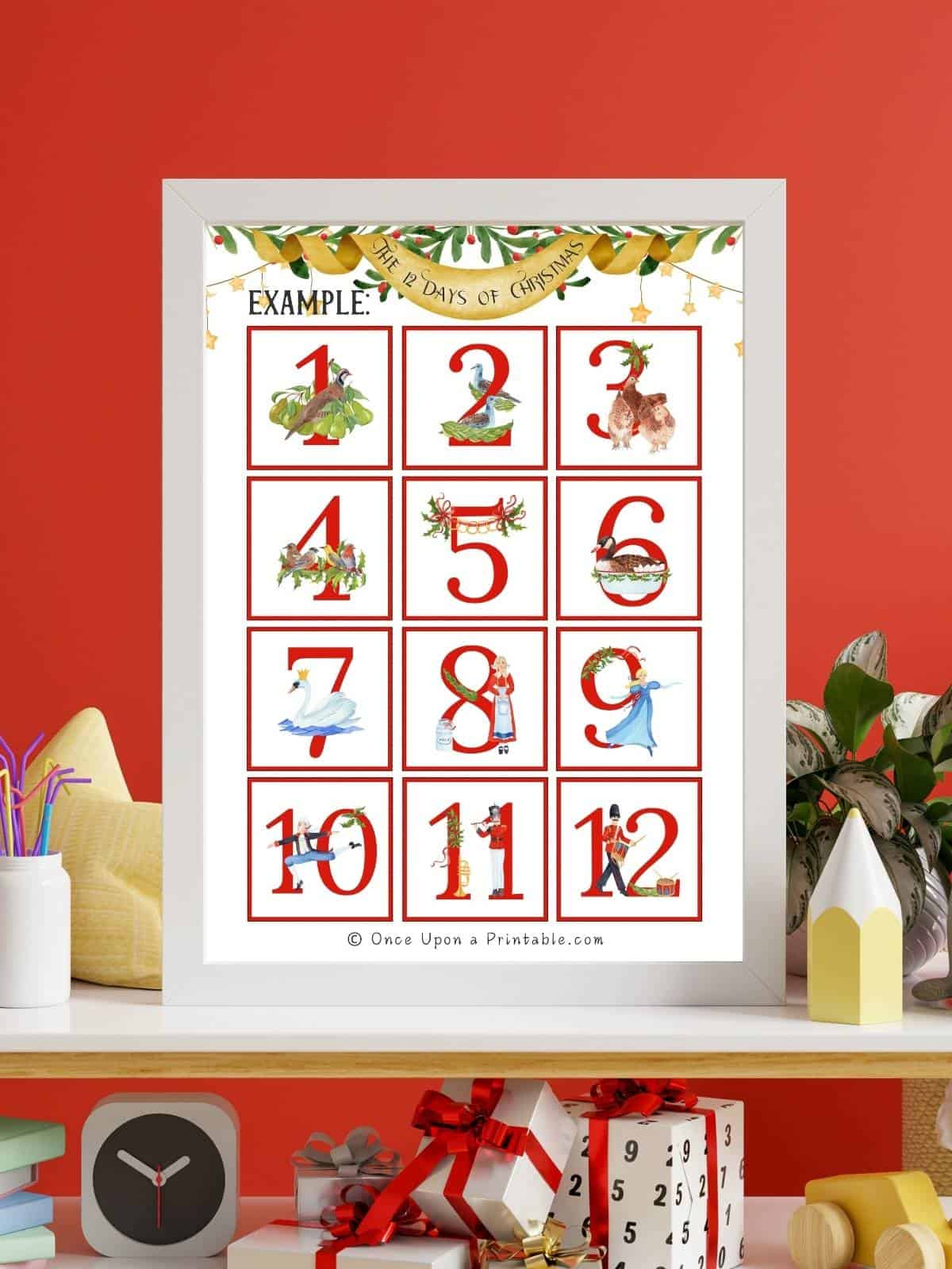 The 12 Days Of Christmas Countdowns (Free To Print!) - Once Upon A in 12 Days of Christmas Printable Templates