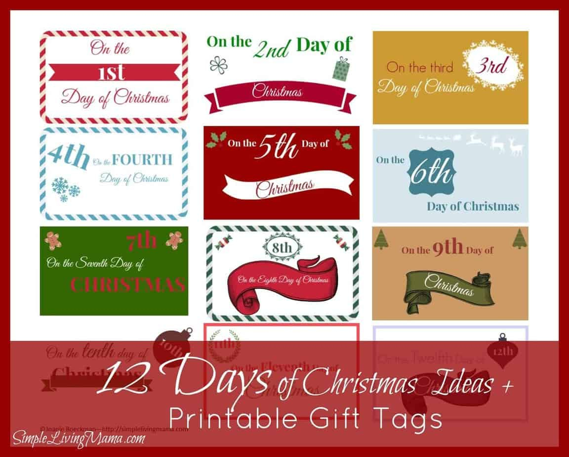 The 12 Days Of Christmas Ideas + Printable Gift Tags - Simple intended for 12 Days Of Christmas Gift Tags Printable