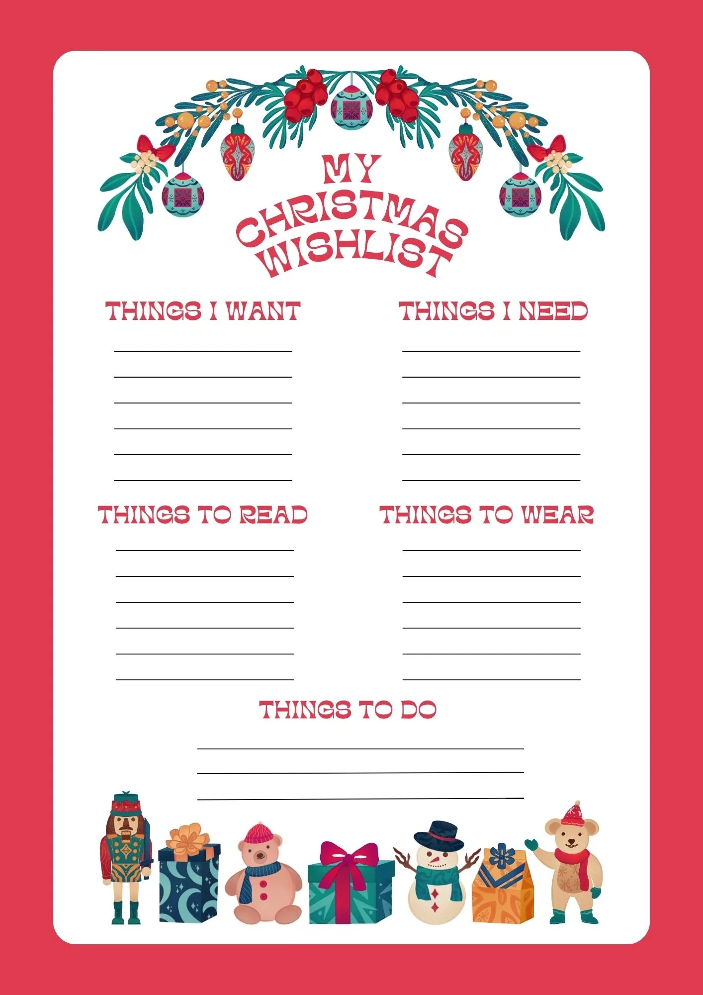 The 5 Gift Rule For Christmas + Free Printable Wishlist - The for 5 Gift Rule Christmas Printable