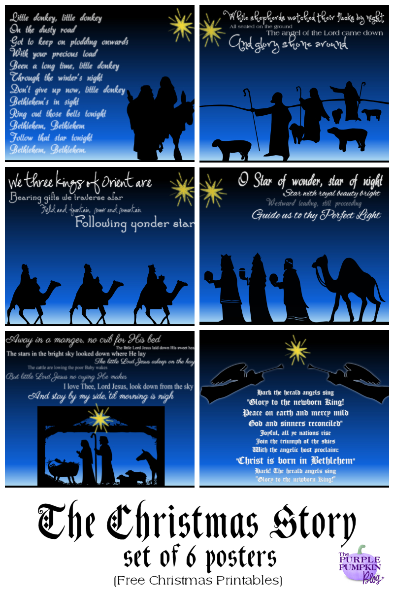 The Christmas Story Set Of 6 Posters - Free Printables intended for The Story of Christmas Printable