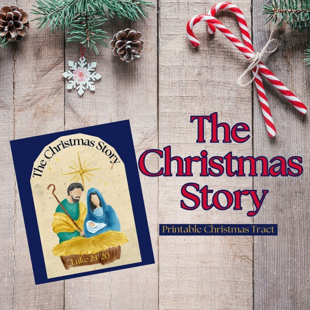 The Christmas Story Tract, Printable Christmas Card, Christmas with Christmas Gospel Tracts Printable