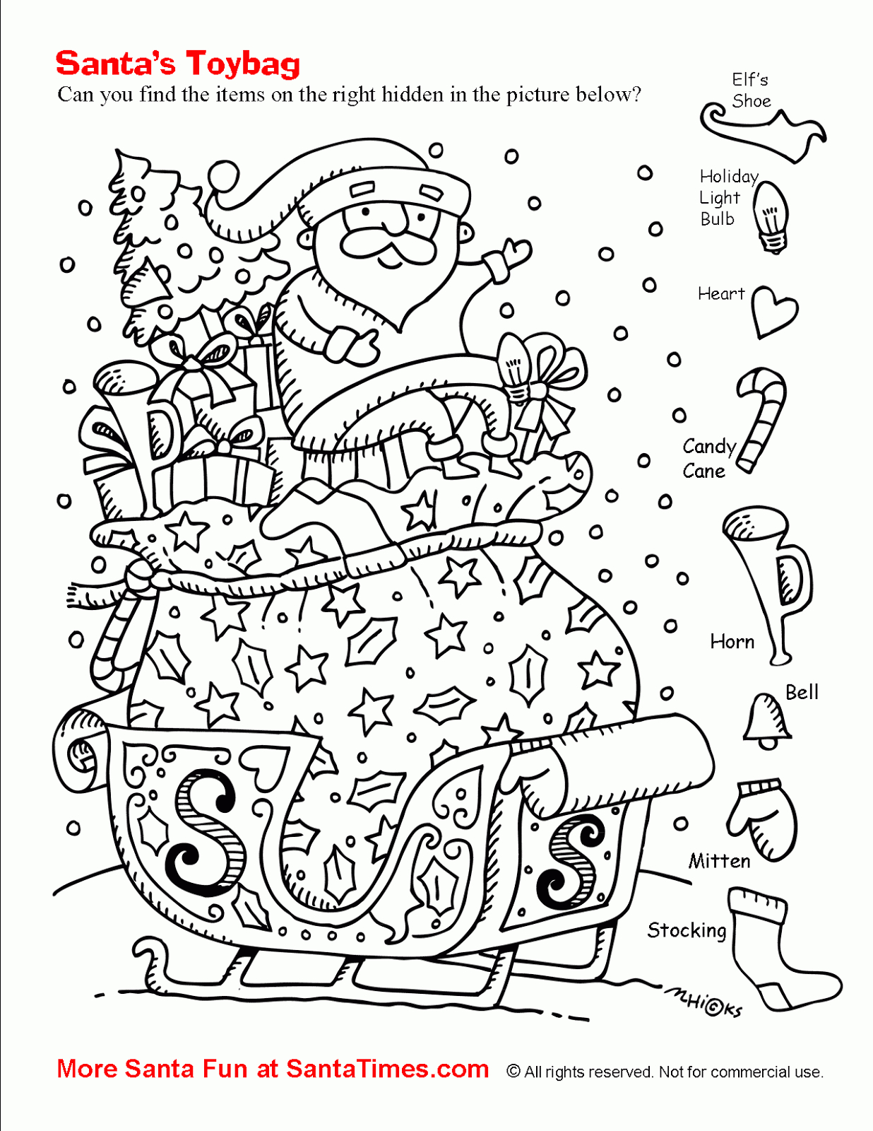Tipss Und Vorlagen: Christmas Hidden Pictures - Worksheets Library in Free Printable Hidden Pictures For Christmas