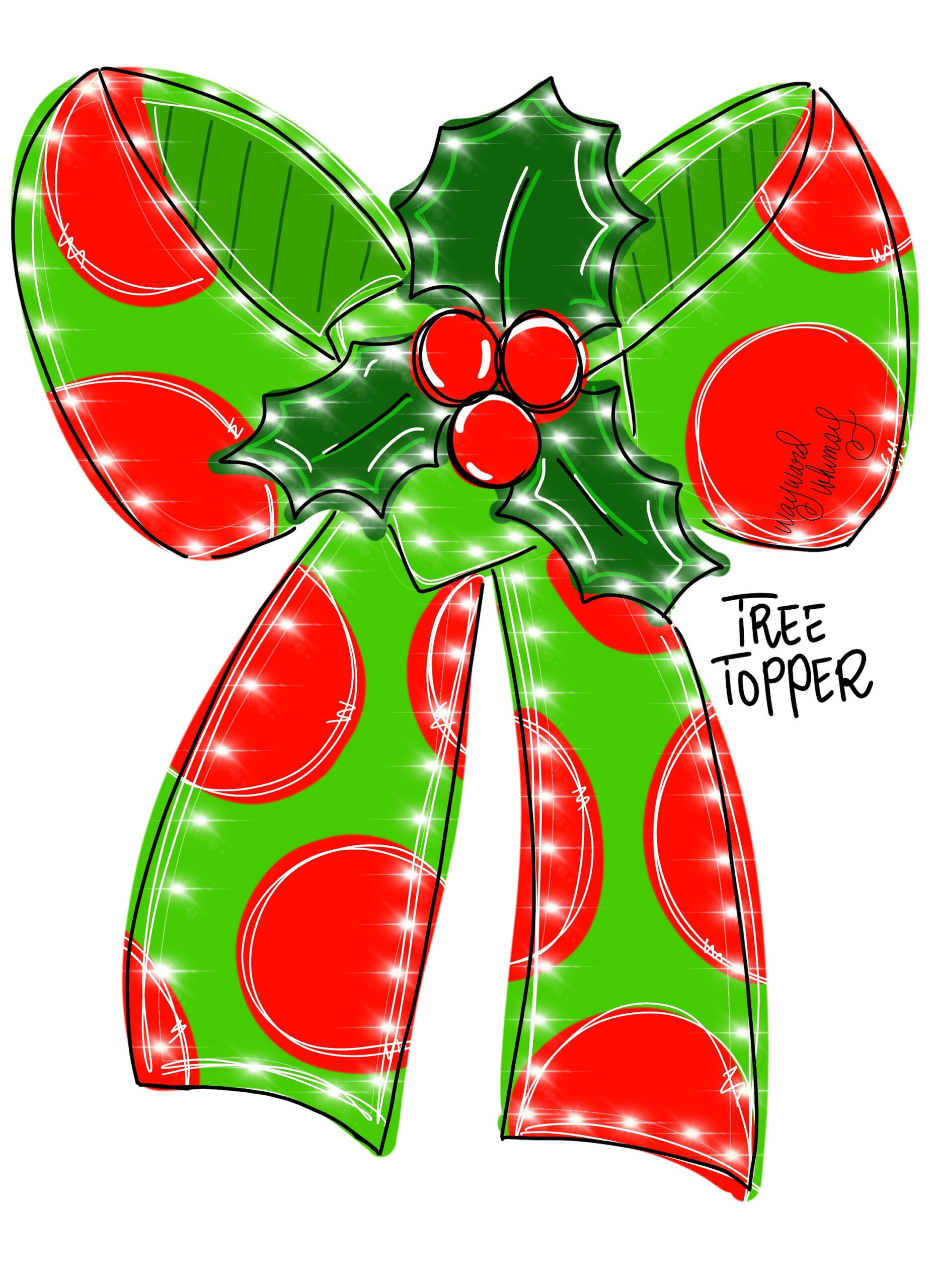 Tree Topper Template Christmas Bow Downloadable File Printable within Printable Christmas Bow Template