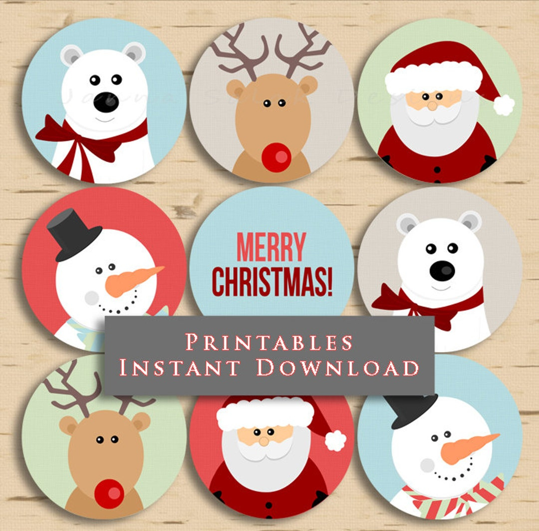 Weihnachten Cupcake Topper Zum Ausdrucken Urlaub Party Süsse pertaining to Printable Christmas Cupcake Toppers