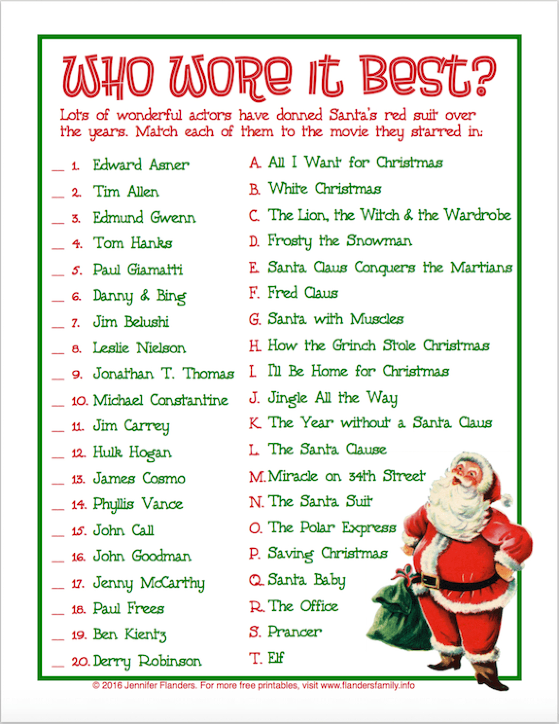 Who Wore It Best? Christmas Party Game - Flanders Family Home Life throughout Printable Christmas Party Games Free