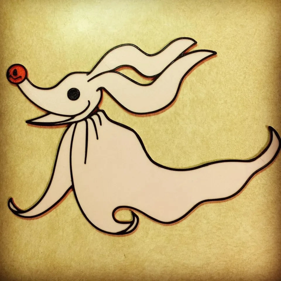 Zero - Nightmare Before Christmas Von Dom | Kostenloses Stl-Modell in Zero Nightmare Before Christmas Printable