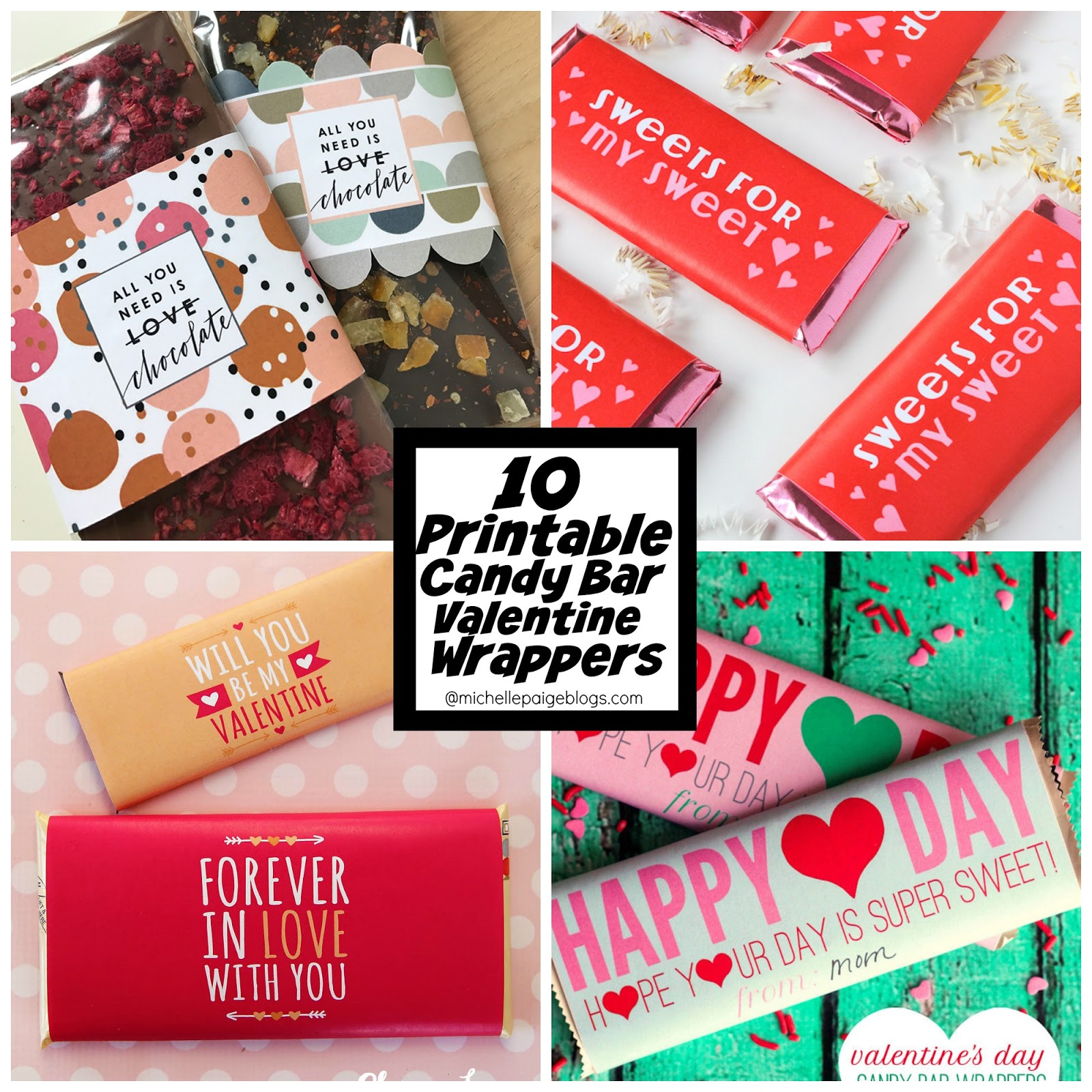 10 Free Printable Candy Bar Wrapper Valentines | Michelle Paige Blogs inside Free Printable Valentine Candy Bar Wrappers