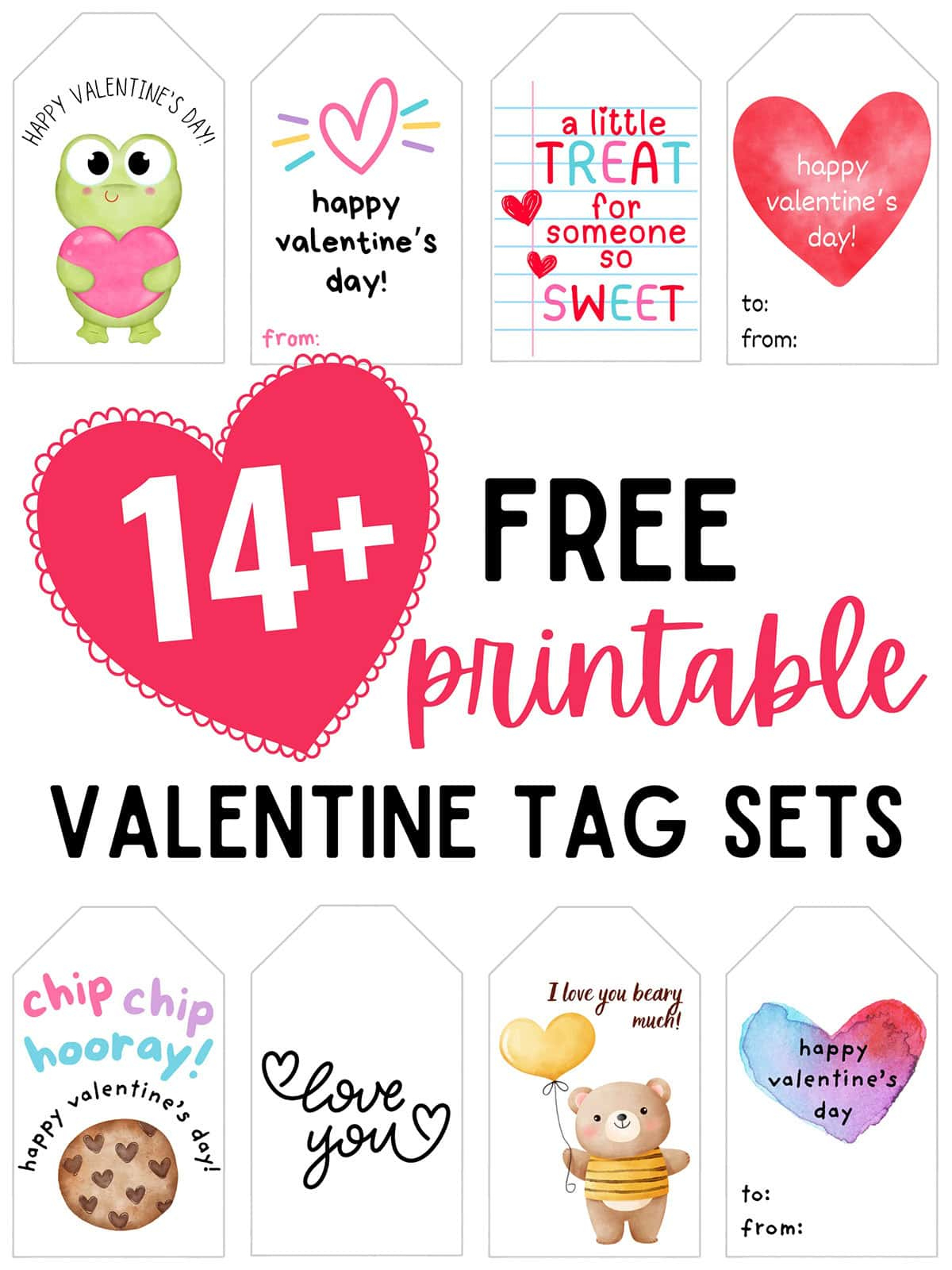 14+ Free Printable Valentine'S Day Tags - Aubree Originals pertaining to Valentines Day Tags Printable Free