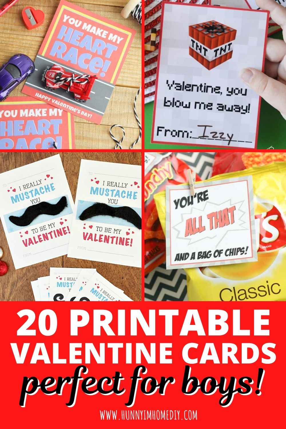 20 Awesome Printable Valentines For Boys To Give Their Friends throughout Free Printable Valentine Cards For Son
