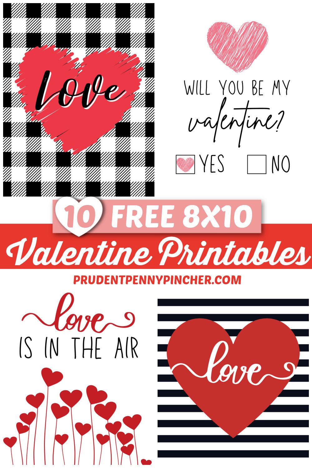 20 Free Valentine'S Day Printables - Prudent Penny Pincher in Printable Valentine Decorations