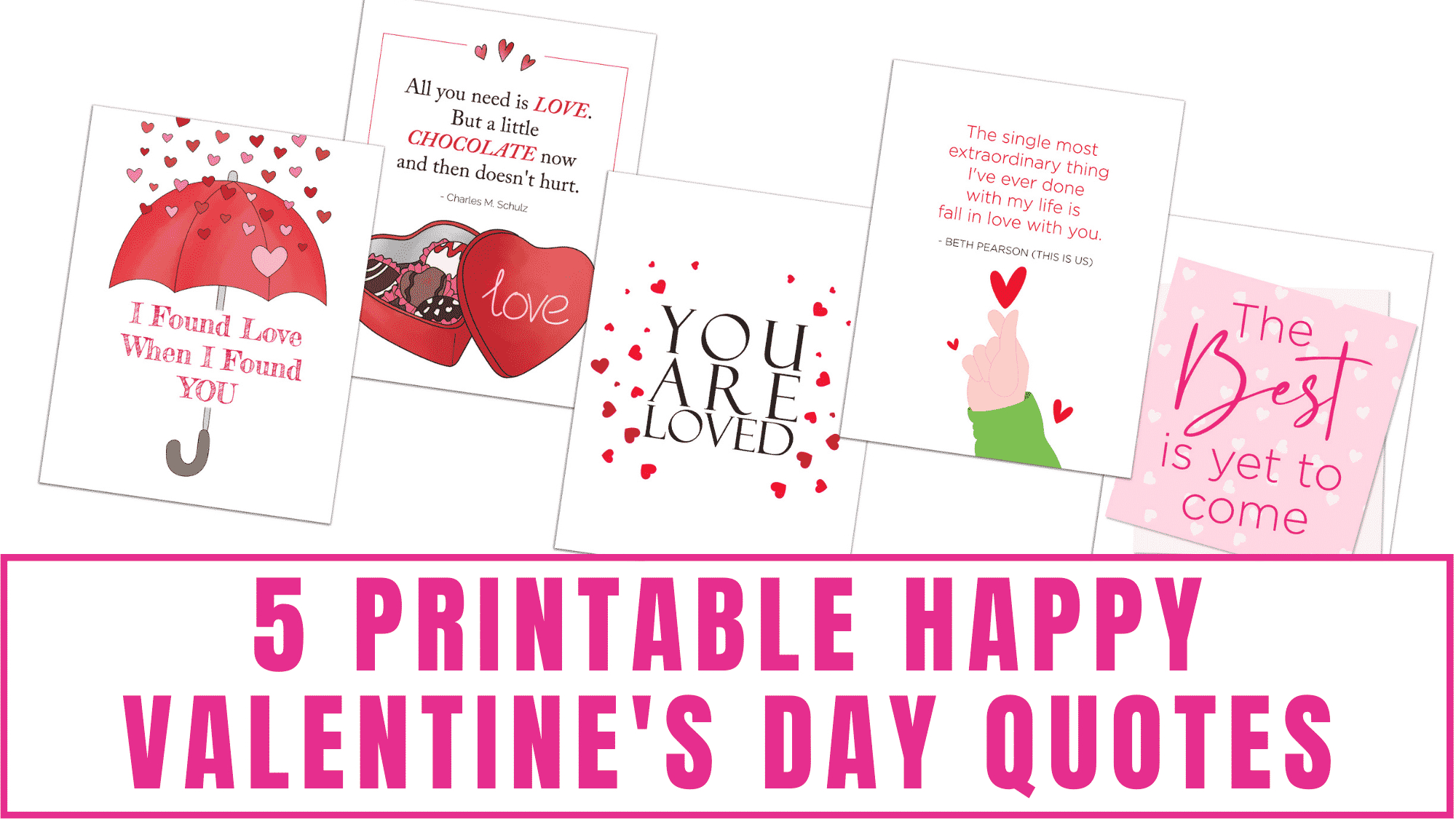 5 Free Printable Happy Valentine&amp;#039;S Day Quotes For Friends within Printable Valentine Sentiments