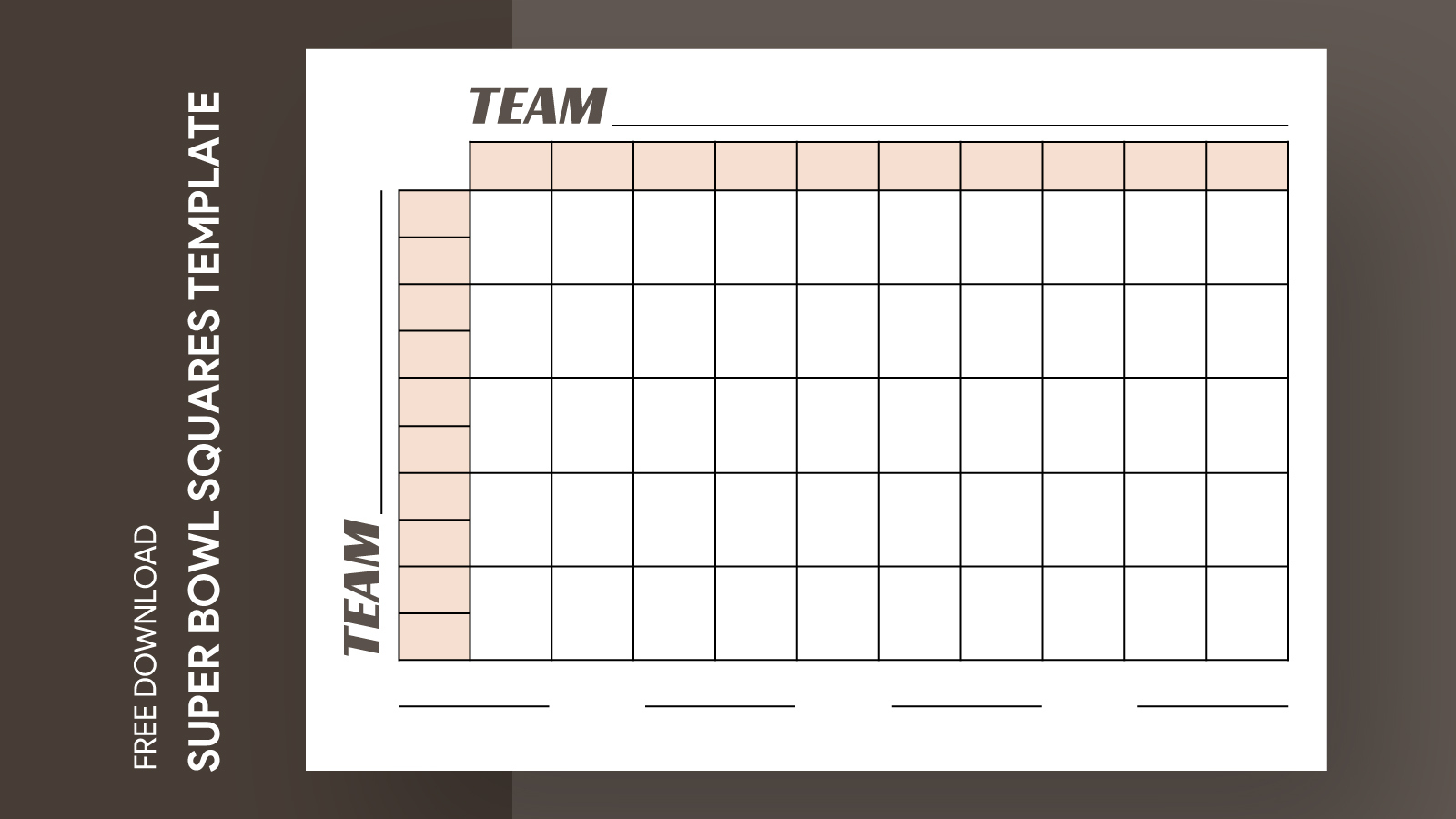 50 Square Football Grid Free Google Docs Template - Gdoc.io with Free Printable Super Bowl 50 Squares