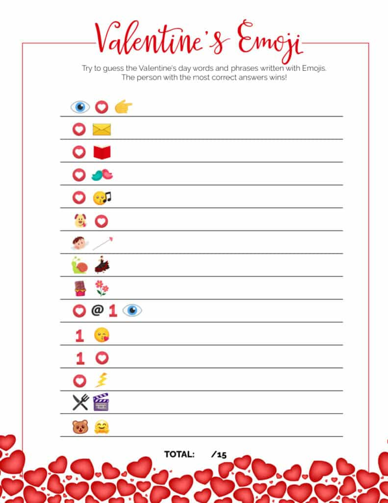 6 Printable Valentines Games For Kids for Printable Valentine Day Games
