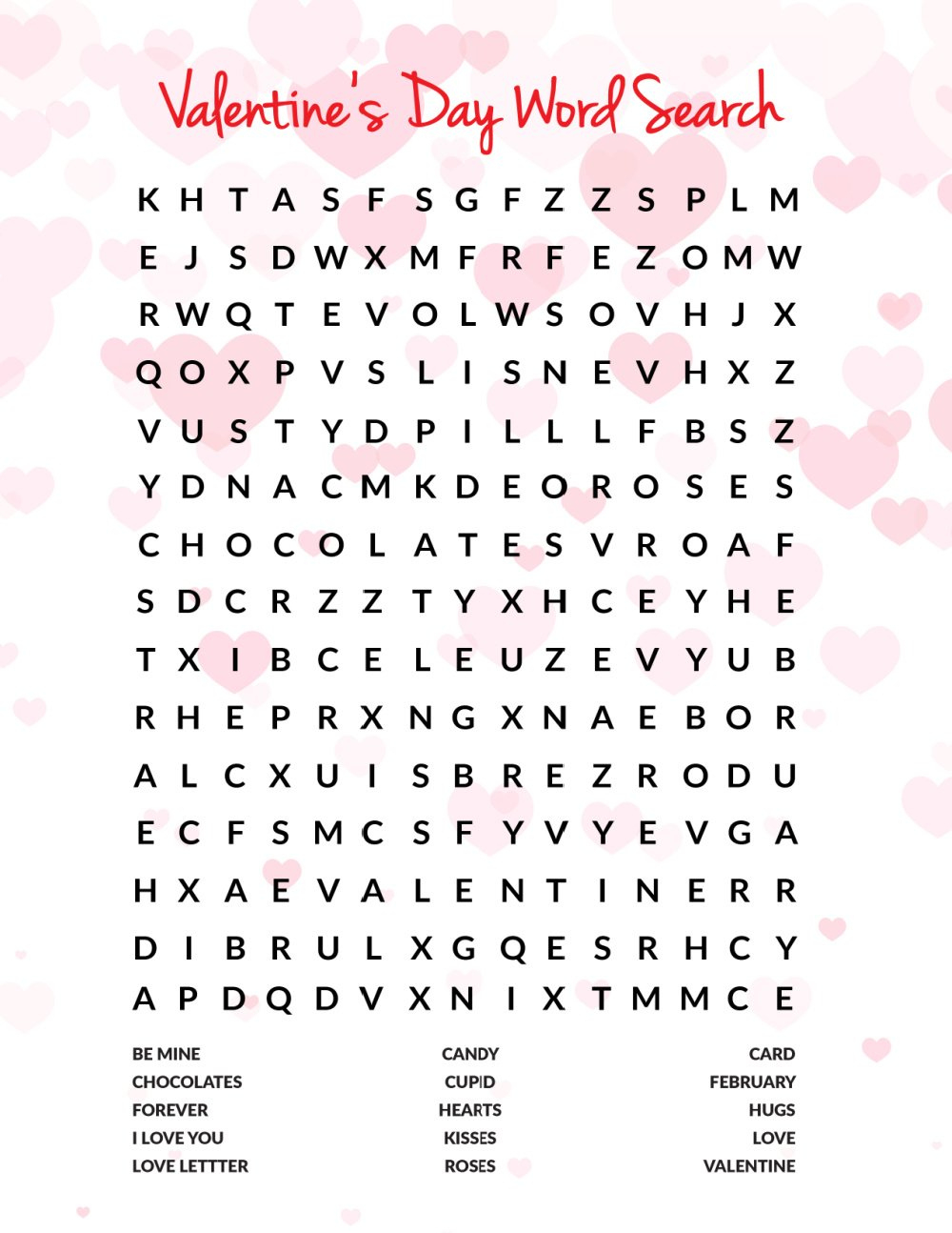 6 Printable Valentines Games For Kids pertaining to Printable Valentine Game
