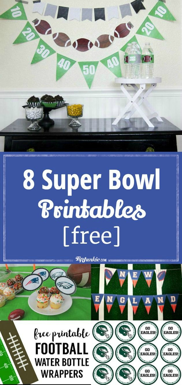 8 Super Bowl Printables [Free] regarding Super Bowl Printables