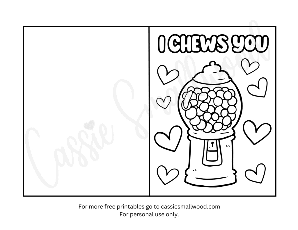93 Cutest Printable Valentine&amp;#039;S Day Cards To Color - Cassie Smallwood with regard to Valentines Card Coloring Printable