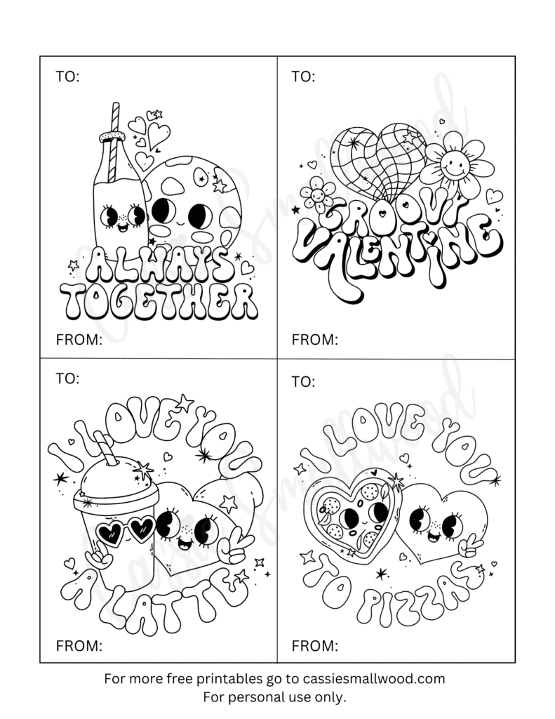 93 Cutest Printable Valentine'S Day Cards To Color - Cassie Smallwood within Free Printable Valentines Colouring Pages