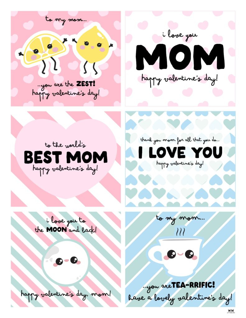 Create Valentine Printable Valentine'S Card For Mom | Instant pertaining to Valentines Card For Mom Printable