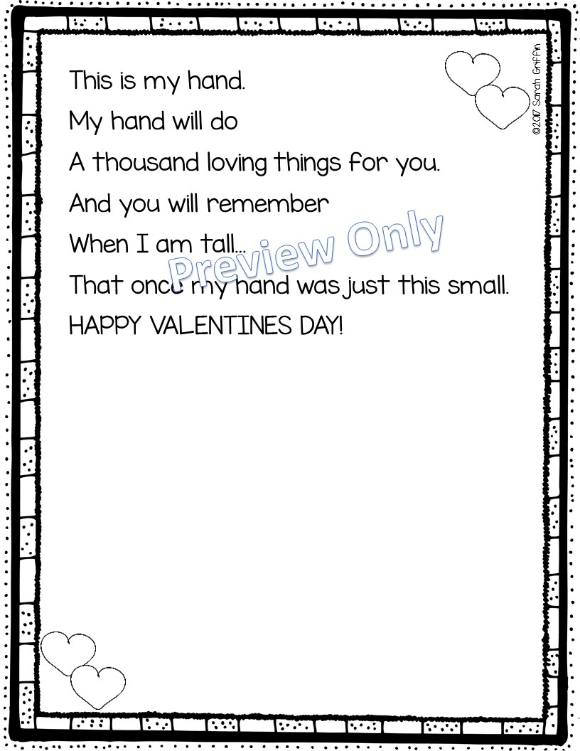 Daughters And Kindergarten: 5 Valentine&amp;#039;S Day Poems For Kids pertaining to Printable Valentine Poem From Child To Parent