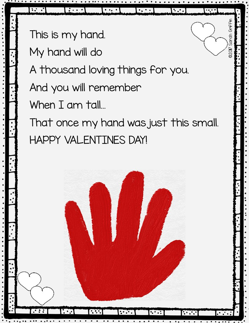 Daughters And Kindergarten: 5 Valentine&amp;#039;S Day Poems For Kids throughout Printable Valentine Poem From Child to Parent