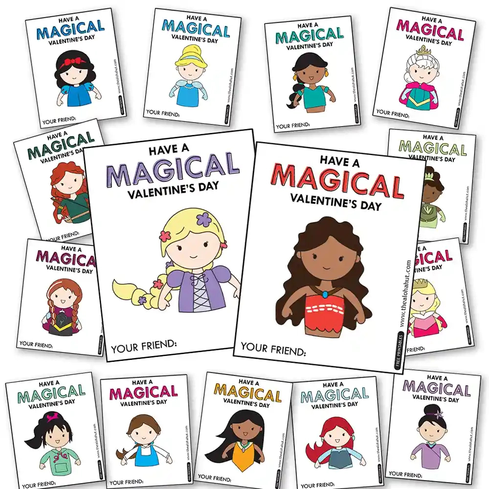 Disney Princess Valentine&amp;#039;S Day Cards - The Aloha Hut with regard to Disney Printable Valentine Cards